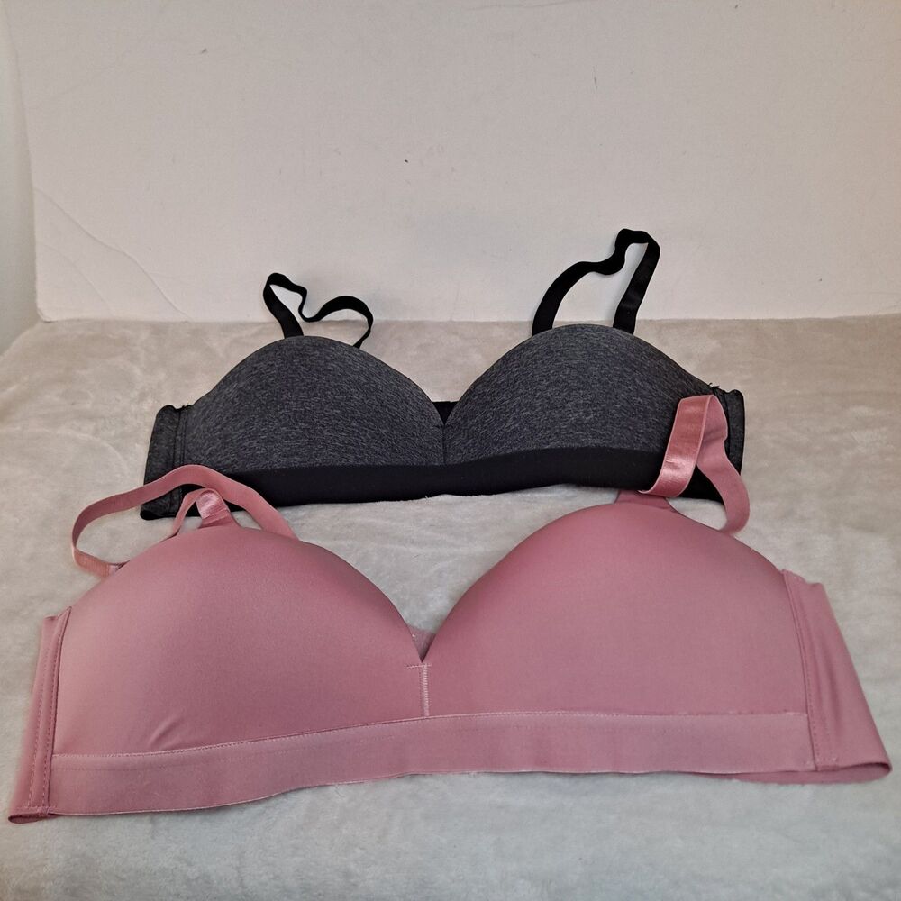 STRM Line Shaping Bra Size 42C Full Figure 591158FF Comfort Wire free Black Pink